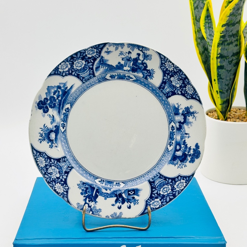 Vintage Booths Silicon China Ming Blue White Transferware Plate 9.75" England